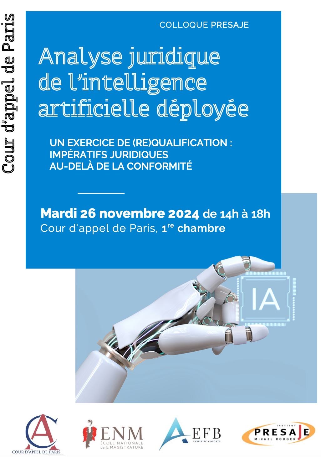 Colloque : Analyse juridique de l'intelligence artificielle déployée